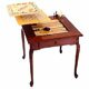 Game Table - 6 in 1 game table, Monopoly, Scrable, Chess, Checkers, Backgammon and wood top. Includes game pieces.